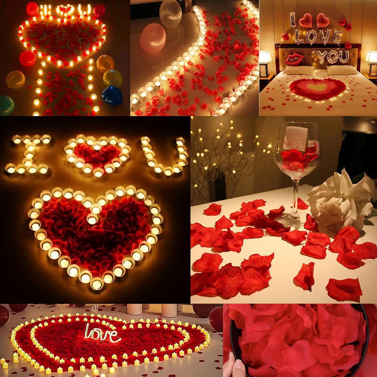 4500Pcs Red Rose Petals, Artificial Flower Petals Fake Rose Petals For Romantic Night,Wedding,Proposal Anniversary Flower Decorations