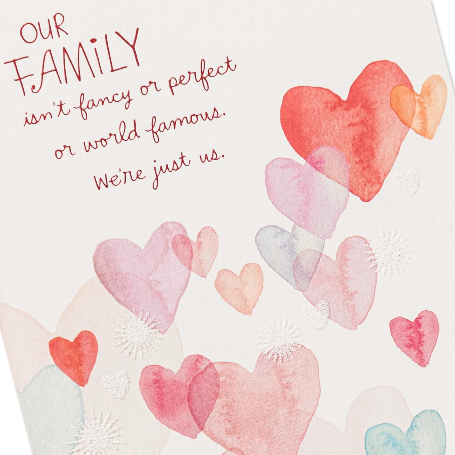 Hallmark Valentines Day Card (Our Family Isn't Fancy) for Mom, Dad, Brother, Sister, Aunt, Uncle