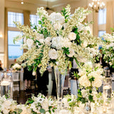 38" Gold Glitter Delphinium Artificial Flowers, 6Pcs Sparkle Metallic Silk Delphinium Faux Larkspur Long Stem Artificial Flowers For Tall Vase For Home Wedding Table Decor(Gold)