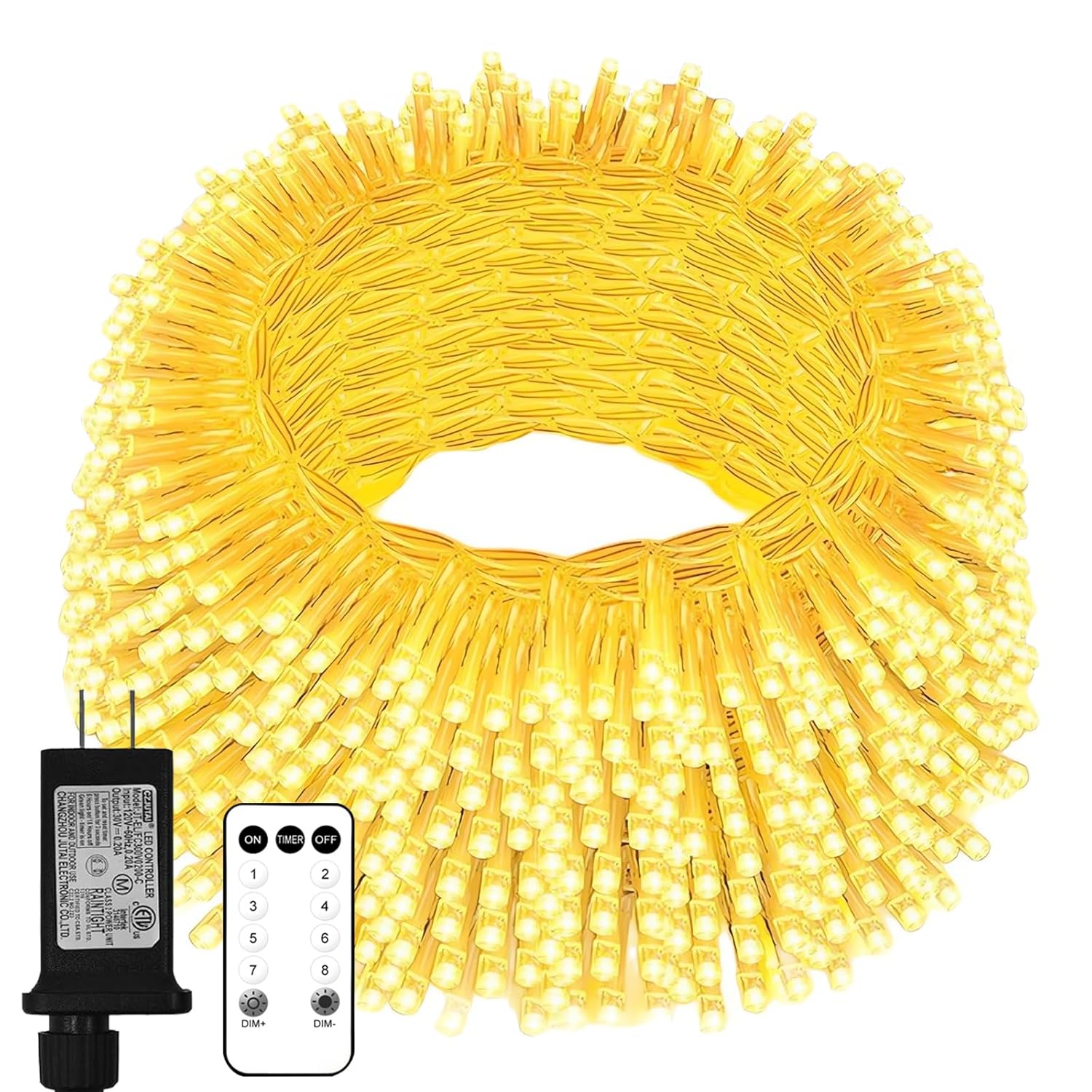 Led String Lights,800 Leds,80M/262Ft Warm White Christmas Lights Waterproof With Remote,Indoor Outdoor Clear Wire,8 Mode