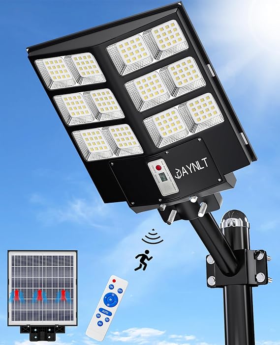 2000W Solar Street Light 200000LM 6500K IP67 Waterproof Motion Sensor Flood Light