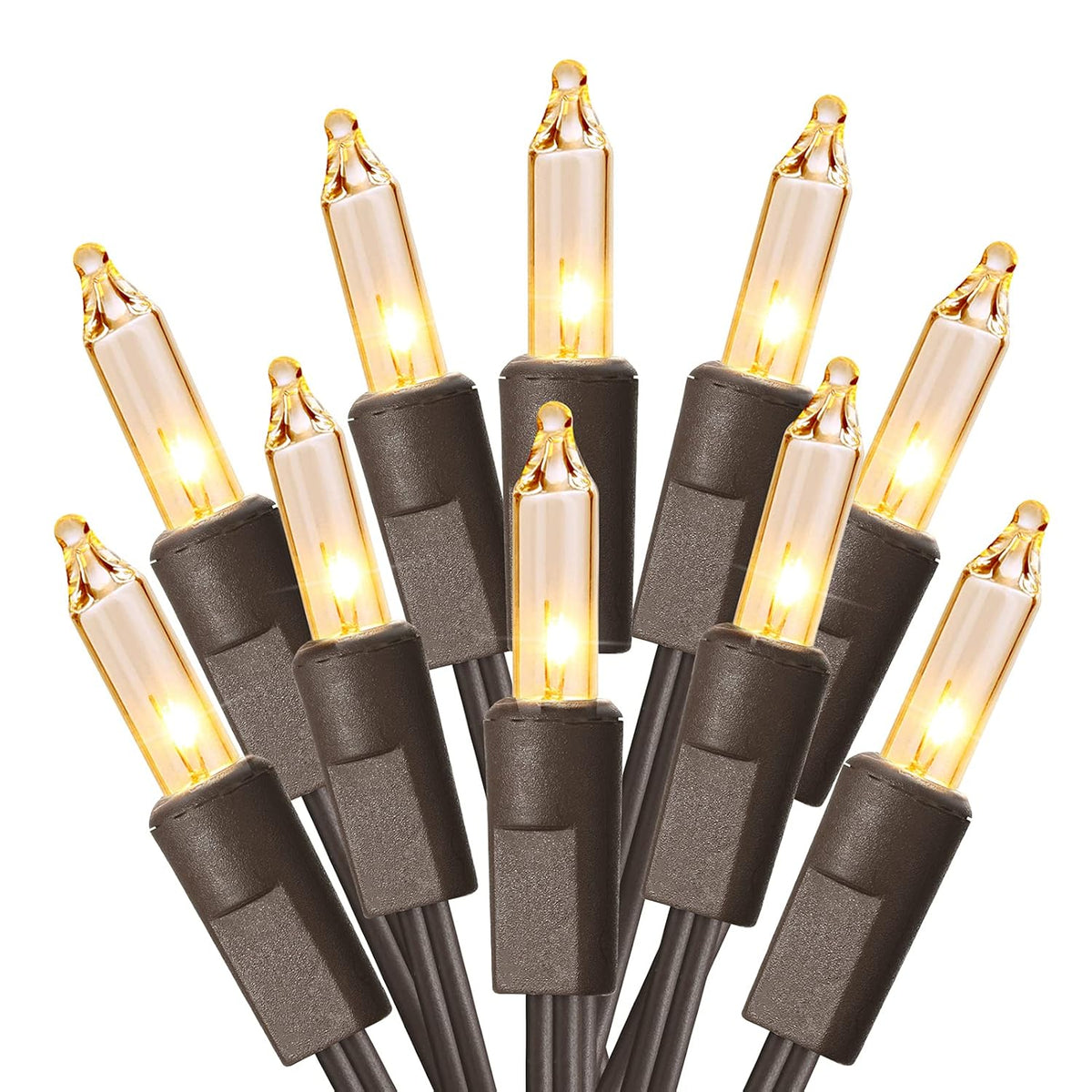 Clear Christmas Lights, 69.6Ft 300Ct Incandescent Christmas Lights, Connectable Outdoor Mini Tree Light Xmas Fairy Light