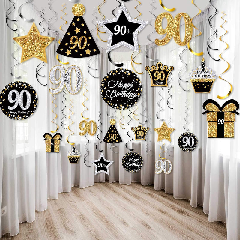 30 Pieces 90Th Birthday Party Decorations, 90Th Birthday Party Decorat