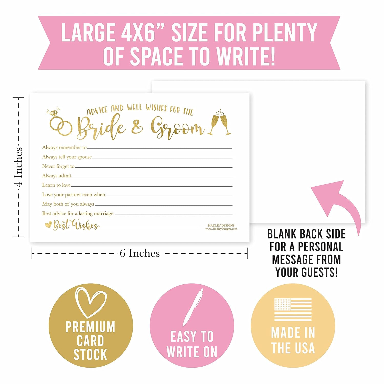 50 Advice For The Bride-Bridal Shower Games For Guests, Wedding Advice Cards For Bride And Groom, Wedding Games, Wedding Guest Book Alternative, Wedding Card Boxes For Reception