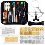 Jewelry Making Supplies Kits For Adults With Jewelry Making Tools, Earring Charms, Wires, Findings And Helping Hands For Jewelry Making And Repair