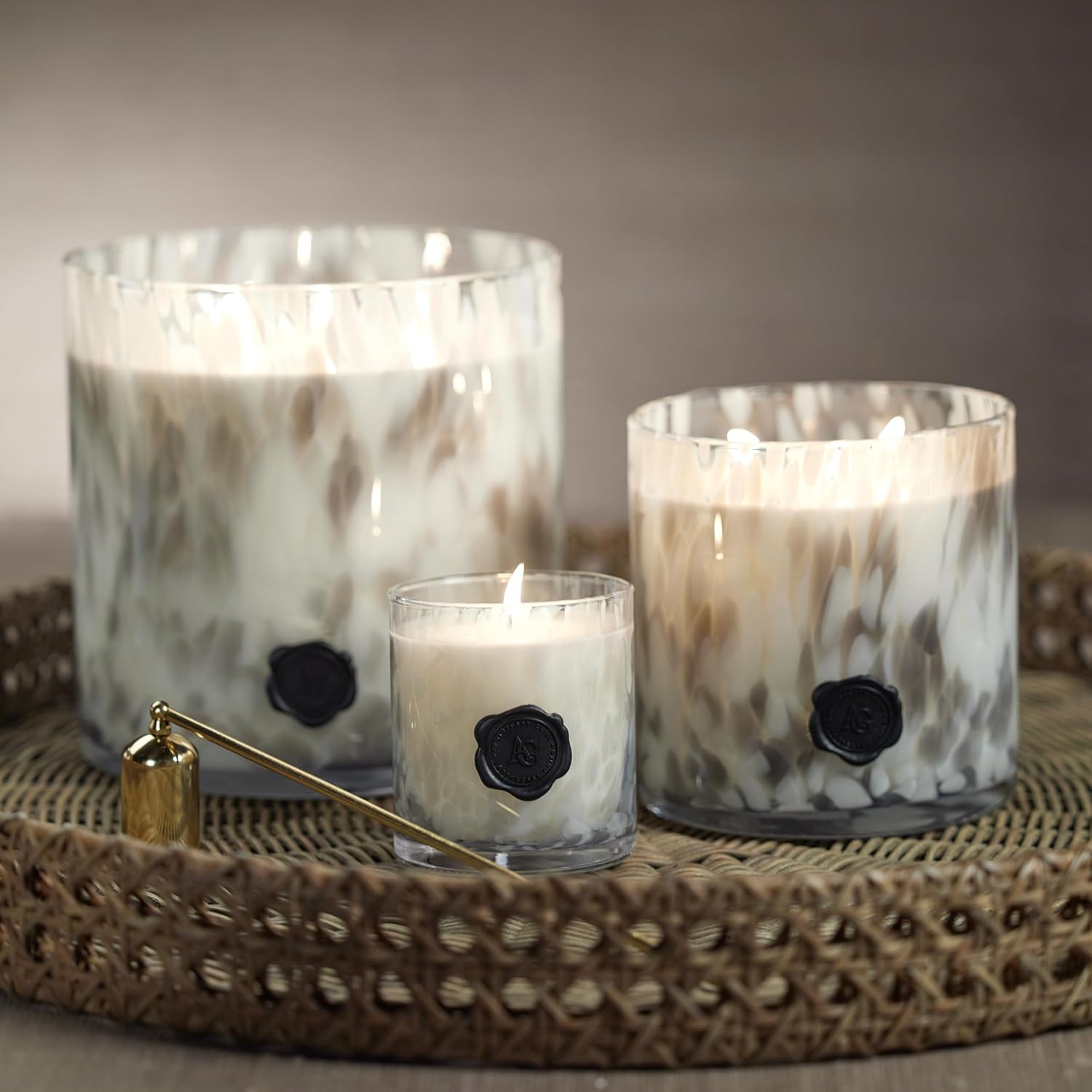 Zodax Apothecary Guild Scented Opal Glass Jar Candle - 128 oz/5-Wick - Lemon Peel, Lavender & Tarragon