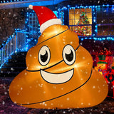 4Ft Inflatable Christmas Poop Decoration Blow Up Built-In Led For Holiday Lawn Yard Garden Home Indoor Outdoor Party