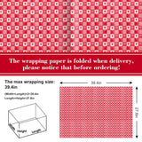 6 Sheets Valentine'S Day Wrapping Paper -Not Roll- Red Plaid Heart Gift Wrap Paper Folded Flat Craft Paper For Wedding Anniversary Party Supplies, 27.6 X 39.4 Inch