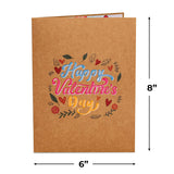 Happy Valentine'S Day Card, 3D Pop Up Valentine Cards, Handcrafted- 100% Recycled And Eco-Friendly, 8" X 6" Cover - Includes Envelope And Note Tag, By Paper Love