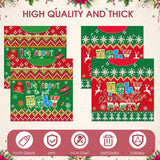 100Pcs Merry Christmas Ugly Sweater Napkins Disposable, 6.5 X 6.5 Inches Red Green Tacky Sweater Xmas Party Decoration Paper Napkins For Christmas Holiday Family Gatherings Home Office Decor