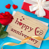 Wooden 47Th Anniversary Card,Handmade Wedding Anniversary Greeting Cards,47Th Anniversary Card For Her,Him,Husband,Wife