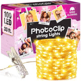 Photo Clips String Light - Warm White Fairy Lights With Clips For Hanging Pictures - Teen Girl Room Decor, Trendy Stuff - Birthday Gift For Any Year Old Tween Girls (100 Led, 33 Ft)