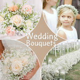 Babys Breath Artificial Flowers, Adjustable Stems, Maintenance-Free, 21" Faux Gypsophila Bouquet For Home Decor, Weddings, Parties, Diy Crafts (12 Pcs)