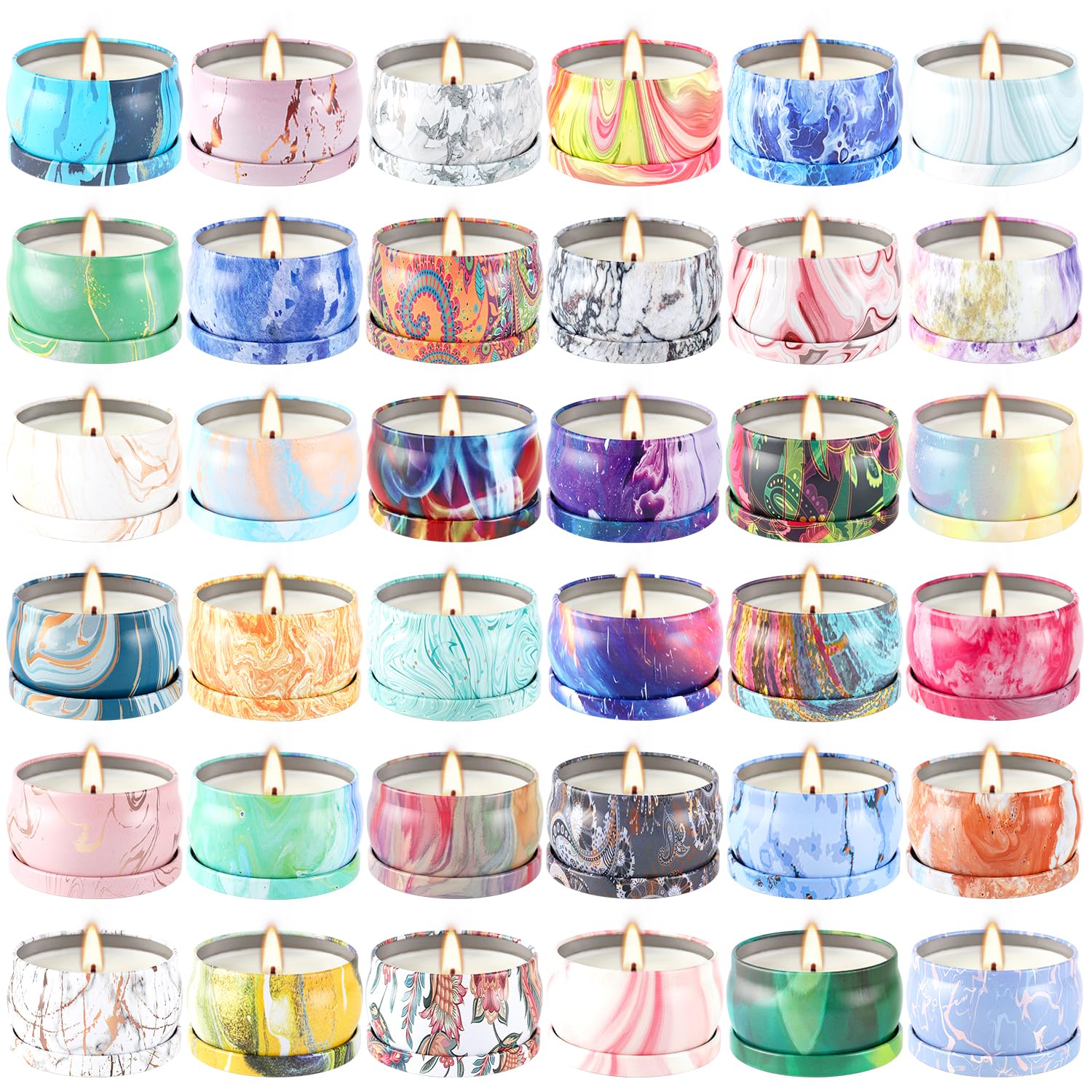 36 Pack Scented Candles Gift Set For Woman, Jar Candle, 2.5 Oz Soy Wax Tin Candle-Ideal Gift For Travel Home Décor