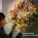 Christmas Multicolor Fairy Lights Battery Operated 4 Pack 16.4Ft 50 Leds Silver Copper Wire Twinkle Lights For Halloween
