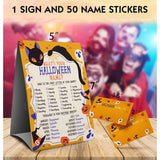 Halloween Games Sign - What'S Your Halloween Name Game, Halloween Games And Activities For Family, Fall Party Games?5Wn?