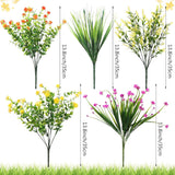 36 Bundles Artificial Flowers For Outdoor Uv Resistant No Fade Fake Plastic Flowers Greenery Shrubs Plants For Wedding Garden Patio Porch Window Home Hanging Decor