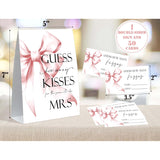 How Many Kisses Bridal Shower Game, Pink Bow Bridal Shower Sign And 50 Cards, Wedding Games For Reception, Engagement Party Games, Wedding Party Decorations, Newlyweds Gifts For Couples,1