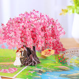 Pop Up Valentines Cards, 3D Cherry Blossoms And Swing Couple In Love, Anniversary, Wedding Cards For Wife, Husband, Her, Him, Girlfriend, Ideal Gift For Birthday, Wedding, Valentine'S Day, Mothers Day
