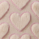 Valentines Pillow Covers 20X20 Inch Set Of 2 Valentines Day Decoration Pink Embroidery Beige Heart Soft Plush Faux Fur Jacquard Throw Pillows For Bedroom Sofa Holiday Home Decor Ptk074B20