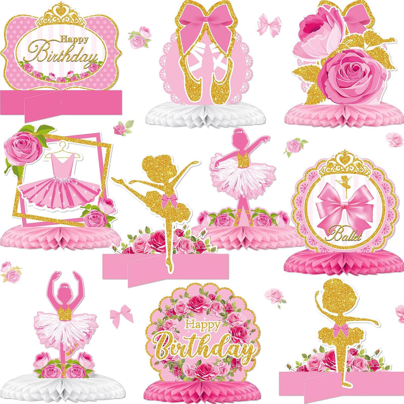 10 Pcs Ballerina Honeycomb Table Centerpieces Ballerina Birthday Party