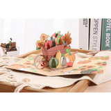 Pumpkin Harvest 3D Pop Up Thanksgiving Card, Autumn, Halloween, Sunflower, Fall For Family, Parents, Grandma, Women, Mom