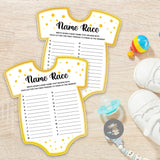 Baby Shower Games, Name Race Game Cards, Fun Baby Shower Party Games Supplies & Activities, Gender Reveal Games For Guests, Baby Shower Ideas, Set Of 30 Cards