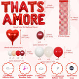 That'S Amore Bridal Shower Decorations Red That'S Amore Foil Balloons Heart-Shaped Fringe Curtain And Balloon Garland Arch Kit For Italian Theme Bridal Shower Bachelorette Party Wedding Supplies