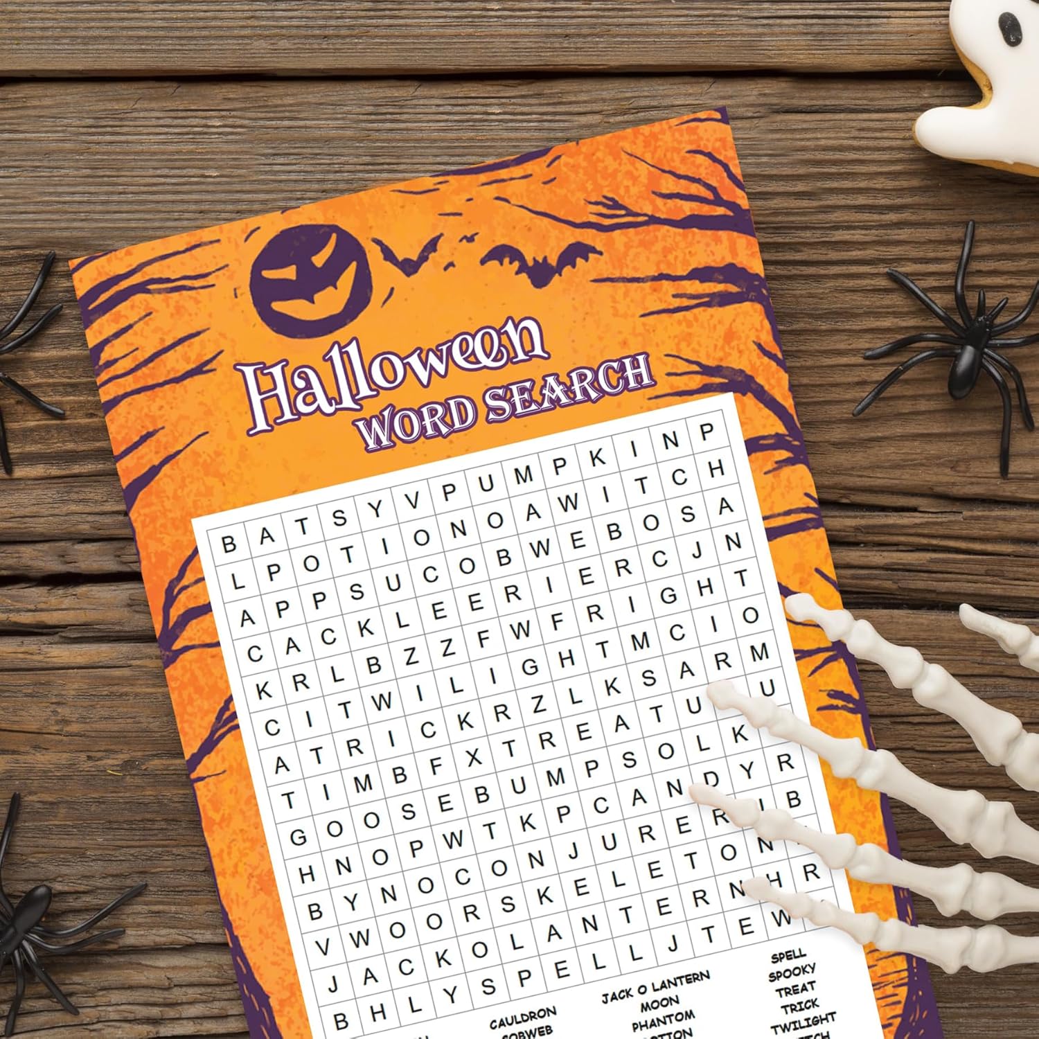 Halloween Party Games 129Pcs Halloween Card Games For Adults/Teens Word Scramble Word Search Candy Trivia Card Games For Halloween Birthday Party Activity Classroom Ice Breaker