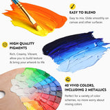 Oil Paint, 40Pcs (18Ml/0.6Oz), Rich Pigments, Vibrant, Non Toxic Paints For Professional Artist, Hobby Painters & Kids, Ideal For Canvas Painting, Packaged In Exquisite Box For Gift