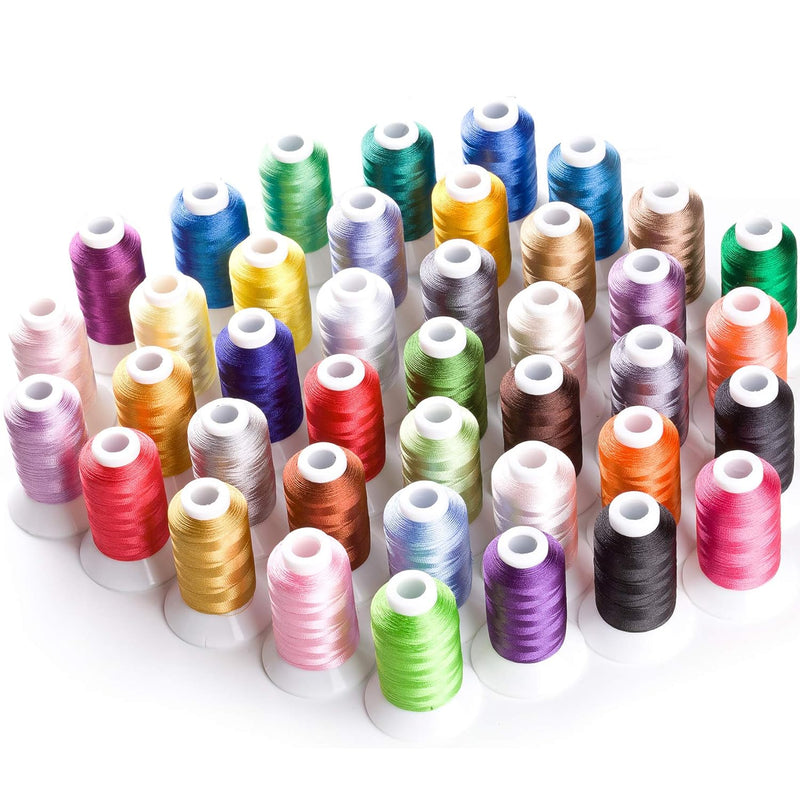 Brother 40 Colors 40 Weight Polyester Embroidery Machine Thread Kit 550Y(500M)