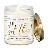 You Got This Gift For Women - 'You Got This' Soy Candle, W/Vanilla, Coconut & Citrus I Positive Vibes Candles For Women I Motivational Desk Decor I Inspirational Decor I 9Oz Jar, 50Hr Burn, Usa Made