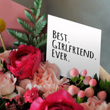 Best Girlfriend Ever - romantic love and dating - Greeting Card, 6 x 6 inches, single (gc_151503_5)