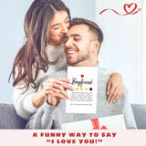 Valentines Day Card For Boyfriend - Anniversary, Birthday, Valentines Day Gifts For Boyfriend - Valentines Gifts For Him - Single 5.3''X 8'' Funny Romantic Love Greeting Folded Card