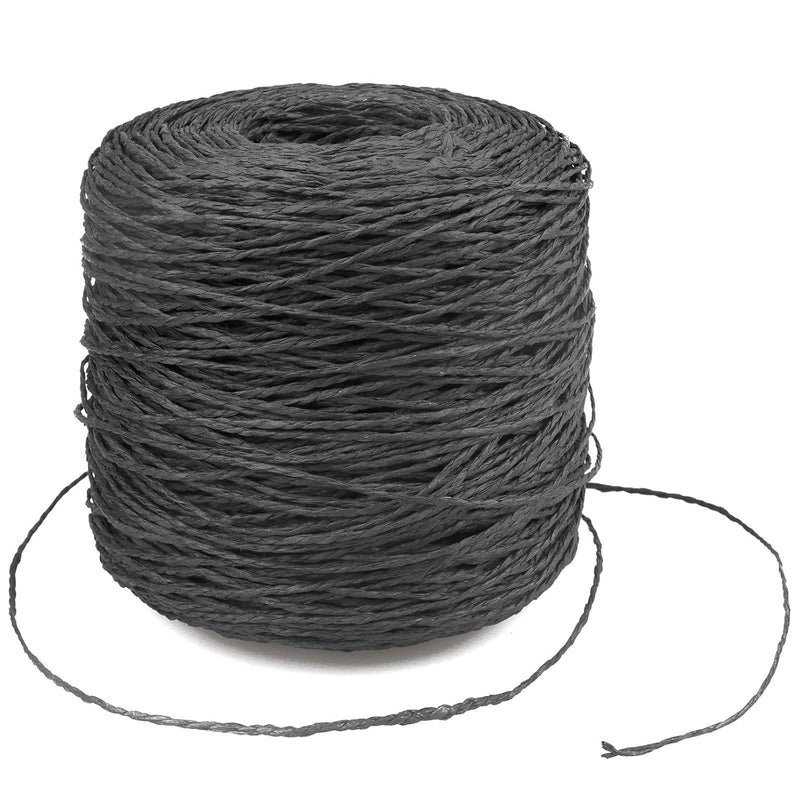 656Feet Raffia Paper Ribbon,2Mm Black Packing Paper Craft String,Raffia Ribbon