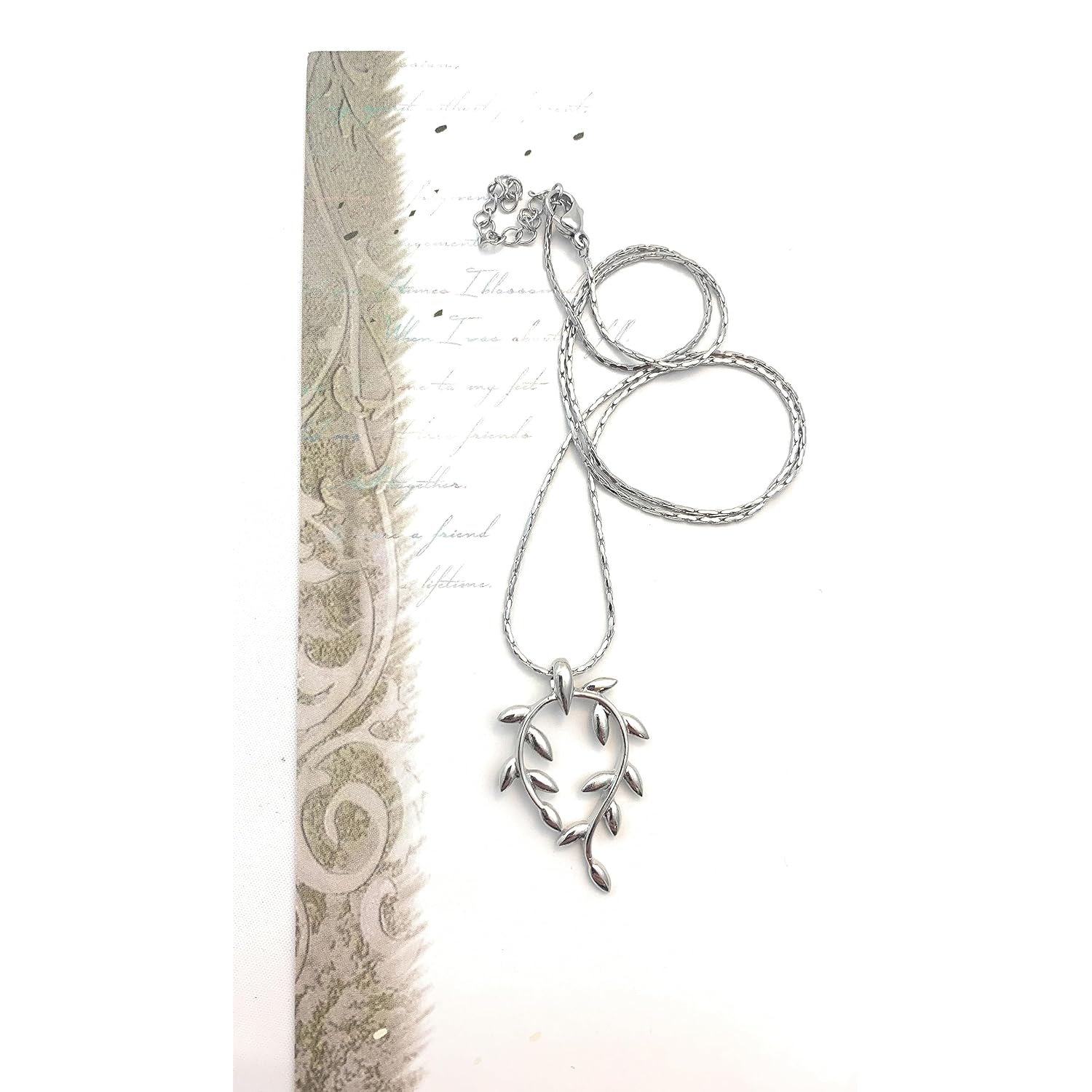 - Heartfelt Sentimental Friendship Greeting Card For Women And Leaf Necklace Gift Set - True Friends Grow Together - A Reason Season Friend - Bestie Bff Woman - Platinum Vine