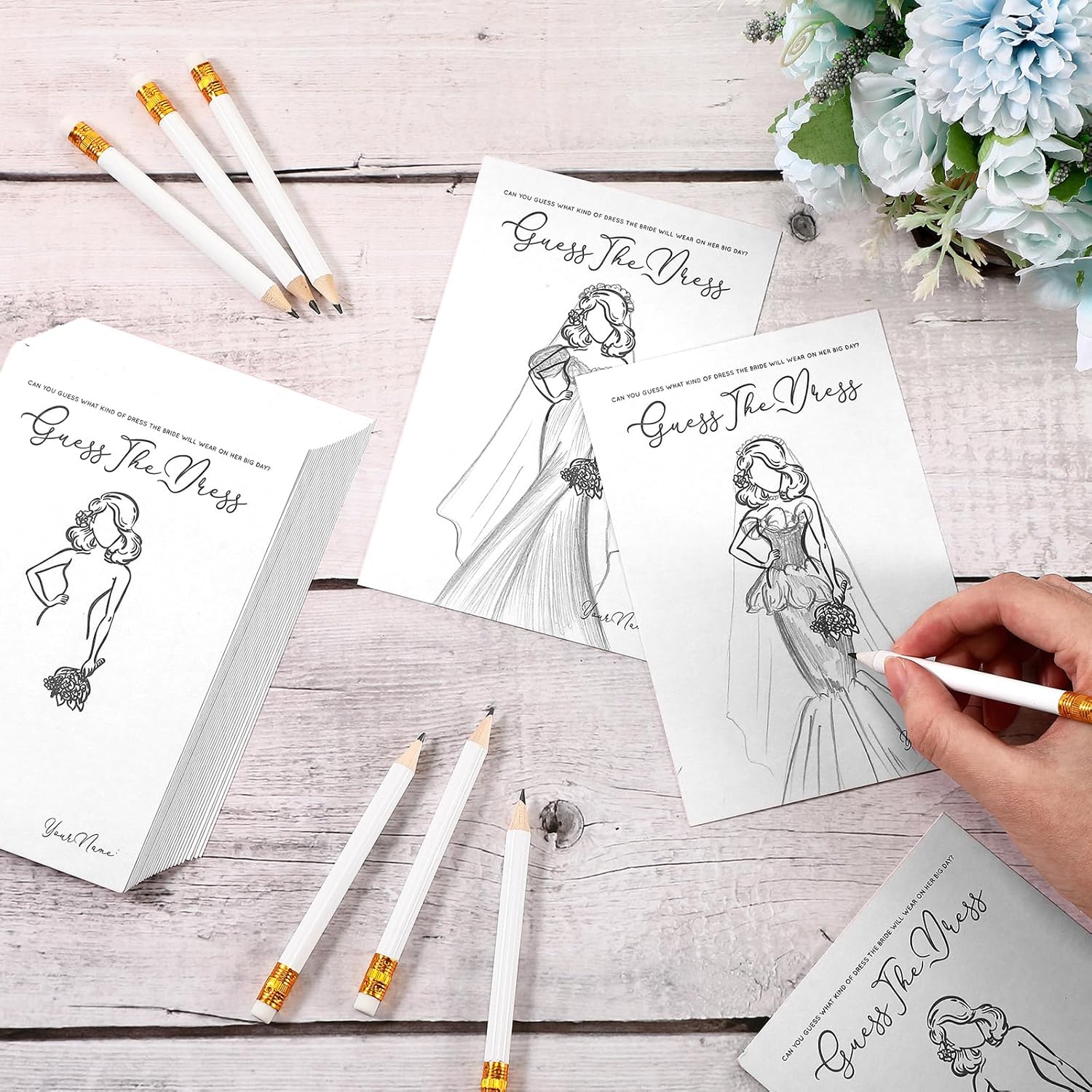 30 Sets Guess The Dress Bridal Shower Games For Guests Include Wedding Games Cards And Bridal Shower Pre Sharpened Pencils Fun Wedding Decorations Party Supplies