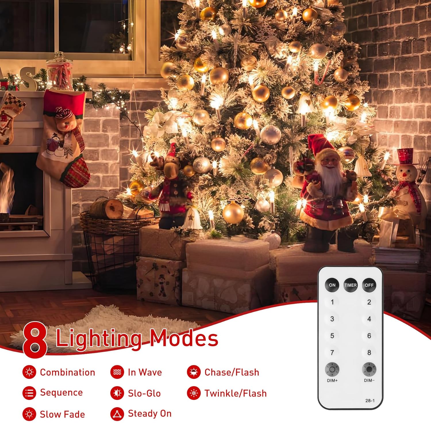 400 Leds Christmas Tree Lights,Led Christmas Lights With 8 Light Modes,Timer& Memory Function,Remote Control,16 Strands