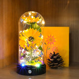 Sunflower Gifts For Women,Yellow Artificial Sunflowers With Led Light In Glass Dome,Cute Sunflower For Christmas,Birthday, Mother'S Day, Valentine'S Day