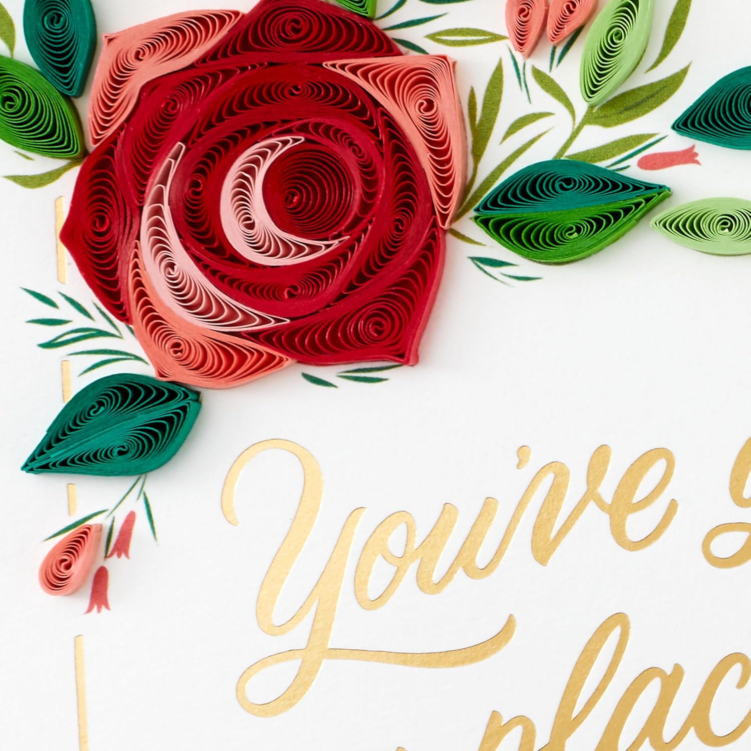 Hallmark Signature Mother's Day Card for Husband or Wife (Quilled Paper Roses) for Anniversary, Romantic Birthday, Wedding, Love