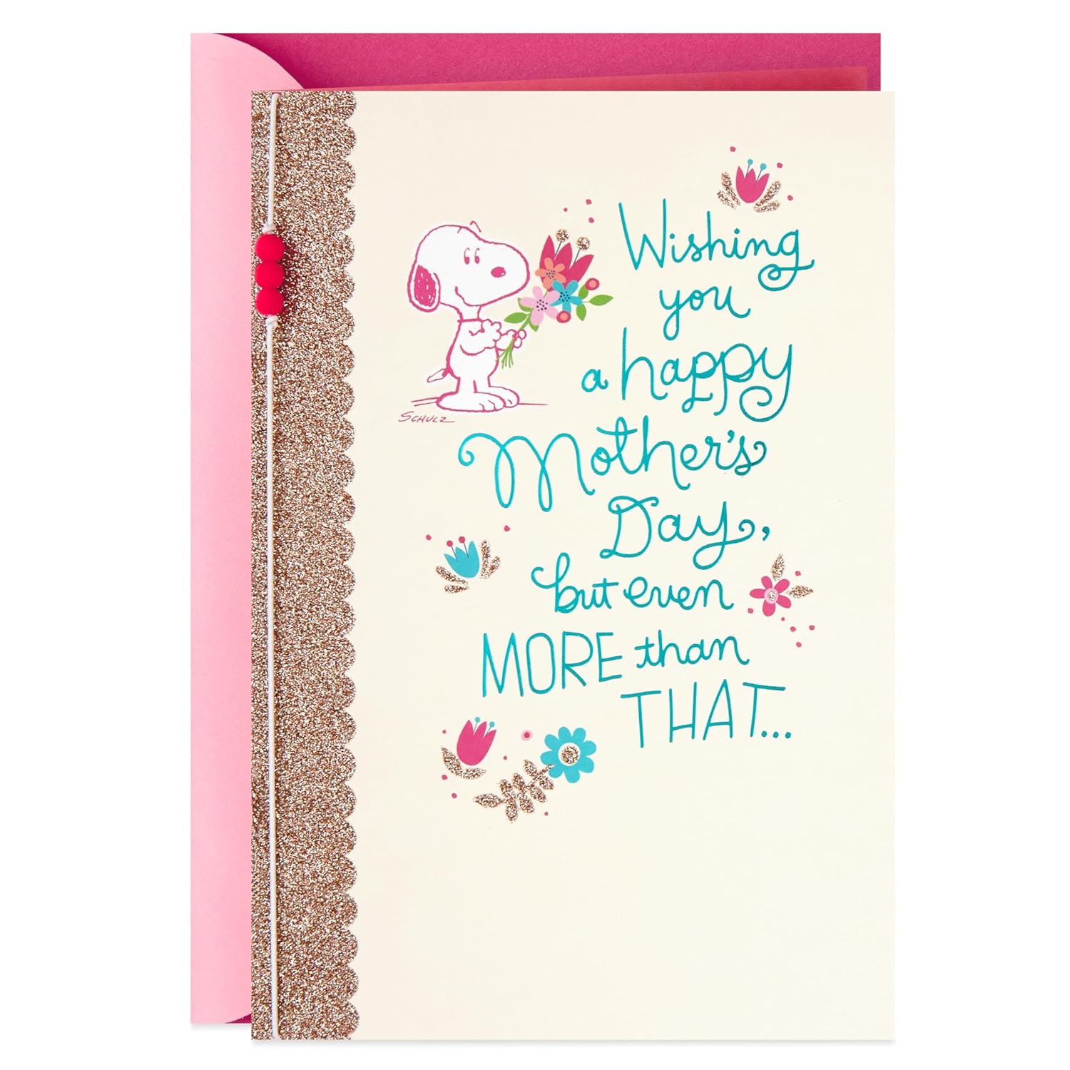 Hallmark Peanuts Mother's Day Card (Snoopy with Flowers)