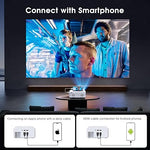 2024 Mini Projector, 1080P, WiFi, Bluetooth, 300" Screen, Portable, Outdoor