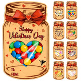 Valentine’S Day Cards For Kids, 48 Pack Mason Jar Valentine Cards With Heart Window And Treat Bags, Diy Classroom Exchange Cards For Boys And Girls School Party Favors (Candy Not Included)