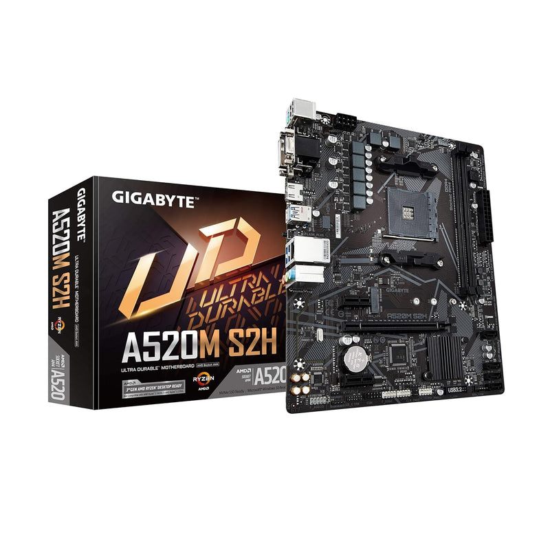 Gigabyte A520M S2H (AMD Ryzen AM4/MicroATX/4+3 Phases Digital PWM/Gigabyte Gam