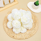 36 Pcs Artificial Chrysanthemums Flowers Ball Flowers, Fake White Flower, Silk Flowers, 2.75 Stemless Bridal Wedding Bouquet For Diy Floral Arrangement Wedding Home Garden Office Decoration