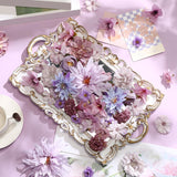 80 Pcs Assorted Fake Flower Heads Mini Artificial Flower Heads Bulk Silk Faux Daisy For Crafts Fake Peony Rose For Wedding Party Wreath Home Decoration(Purple)