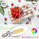 E12 Candelabra LED Bulbs 60W Equivalent B11 Dimmable 3000K Soft White Chandelier Bulbs 6 Pack
