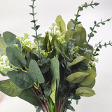 50 Pcs Mixed Artificial Eucalyptus Stems Bulk Babys Breath Fake Flowers Artificial Greenery For Home Decoration, Crafts, Wedding Arrangement