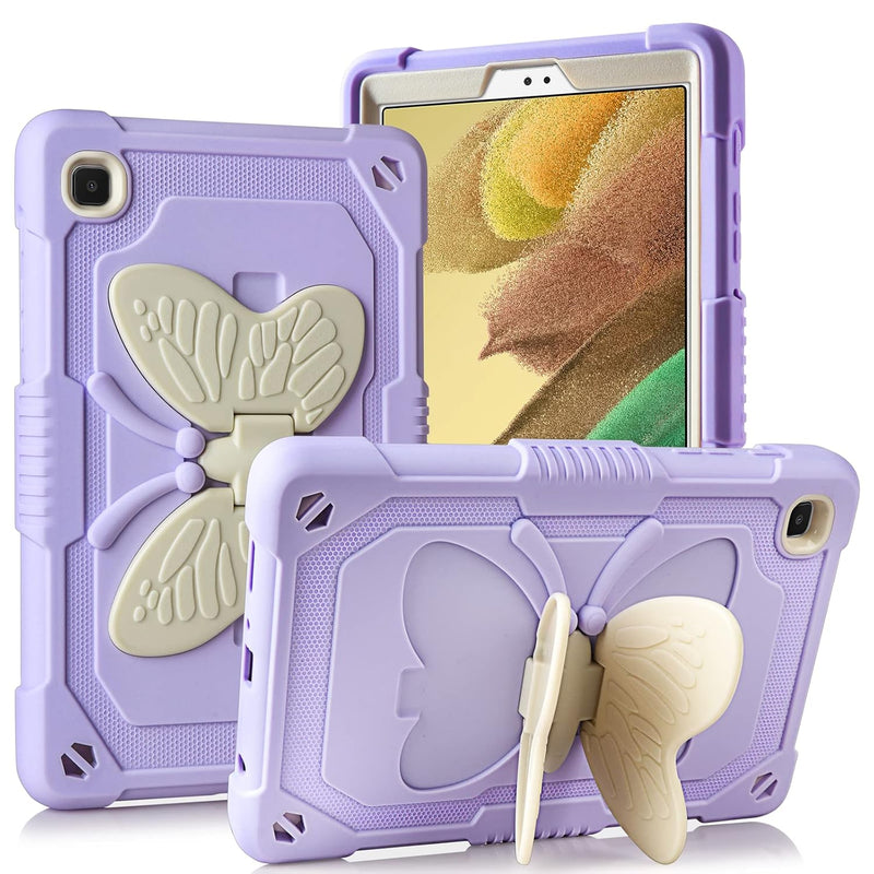 For Samsung Galaxy Tab A7 Lite Case 2021 With Kickstand Butterfly Wings, 2 In