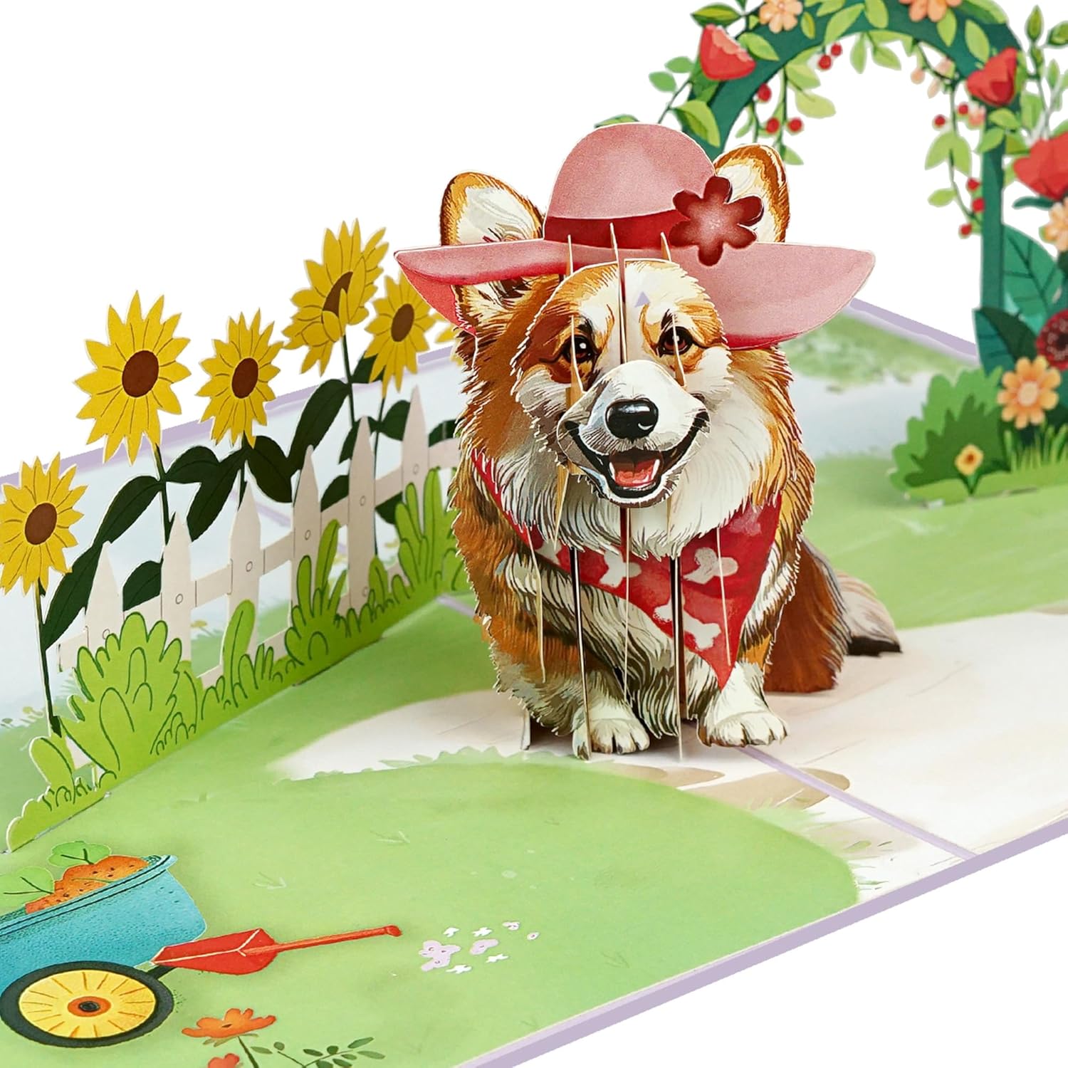 Corgi & Blooms 3D Pop-Up Mother’S Day Card – Cute Floral Dog Lover Surprise, Thoughtful Spring Gift For Mom, Wife, Grandma, Or Dog Mom – 6" X 8" Greeting Card With Envelope